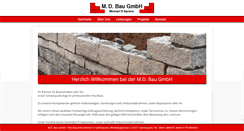 Desktop Screenshot of mdbau-gmbh.de