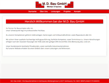 Tablet Screenshot of mdbau-gmbh.de
